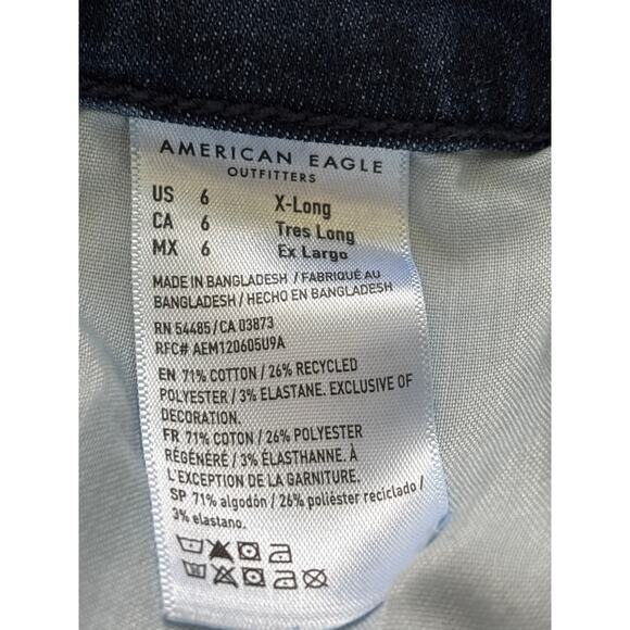 American Eagle Pants Denim Jeans Women's Size 6 Blue Next Level Stretch Mid Rise - Picture 4 of 10